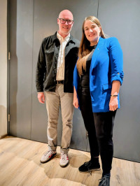 Christian Morgenroth und die BayernSPD-Vorsitzende Ronja Endres