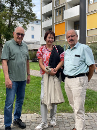 Heinz Oesterle und Petra Keitz-Dimpflmeier mit Bürgermeister Peter Kloo